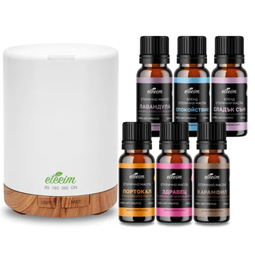 Комплект за спалня - дифузер и етерични масла ЕТЕРИМ
