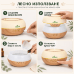 Дифузер с етерични масла за ароматерапия ETERIM Elegance 300 светло