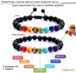 Гривни с лава мъниста за ароматерапия с етерични масла ЕТЕРИМ