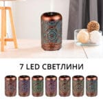 метален дифузер със седем лед светлини