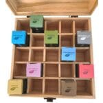 Дървена кутия за съхранение на етерични масла