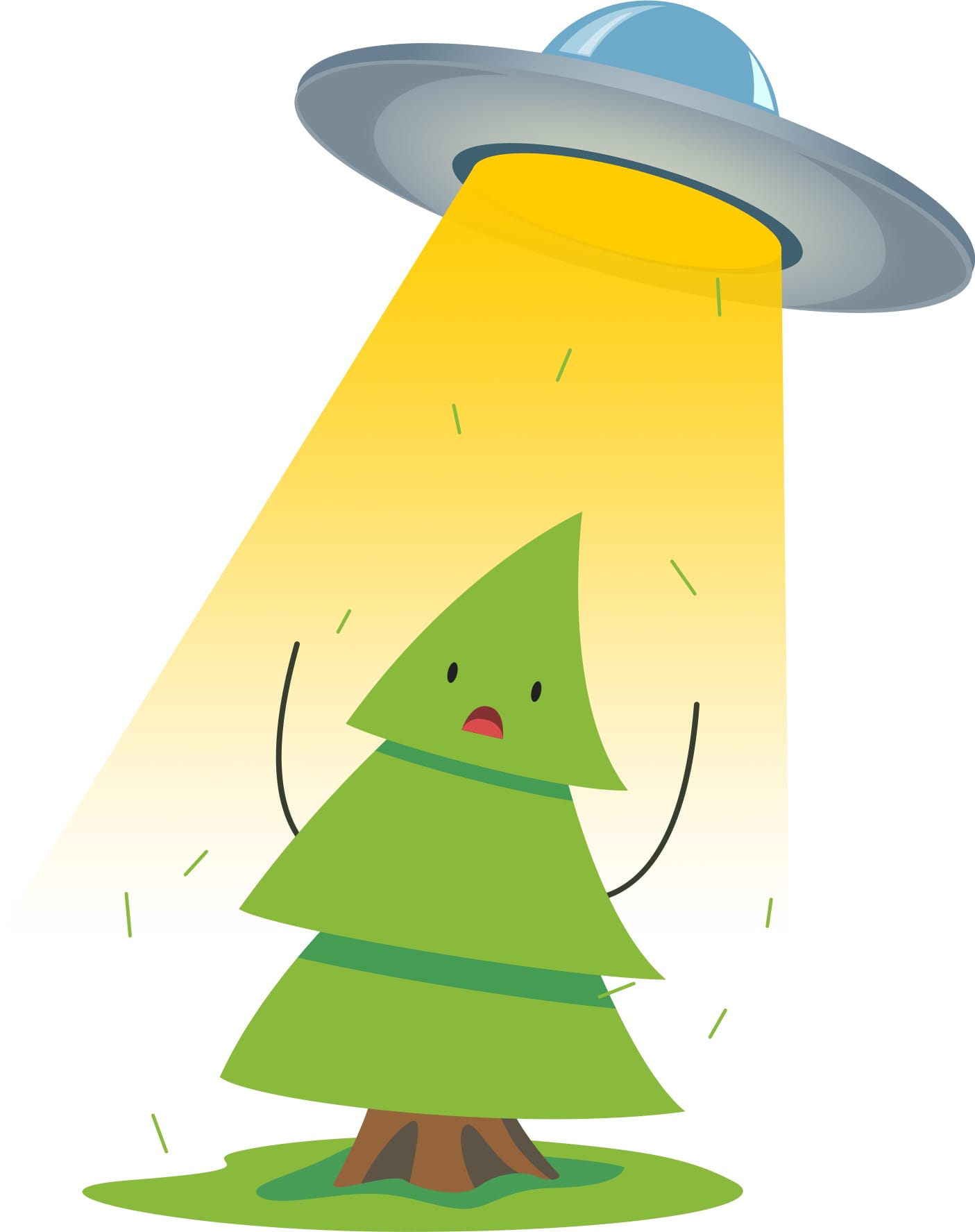 Снимка на елха и нло