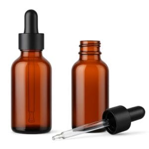 Тъмни стъклени бутилки с пипета 50 мл. – 2 броя заглвна